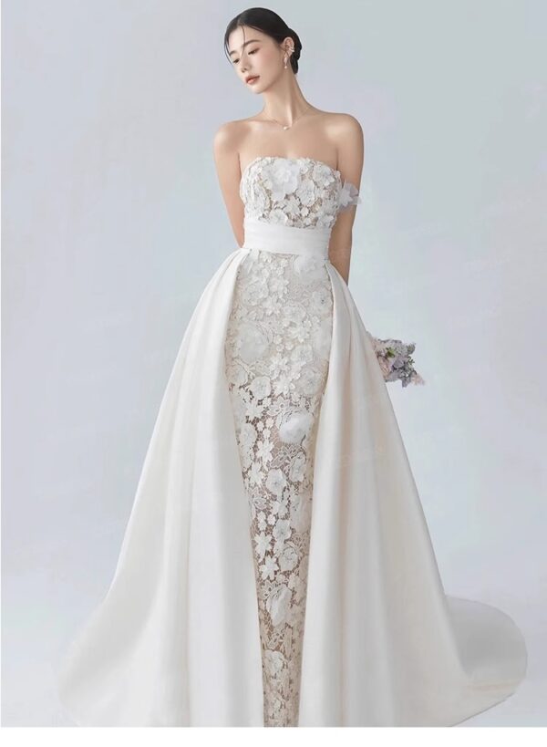 White Lace Wedding Dress-Tessa